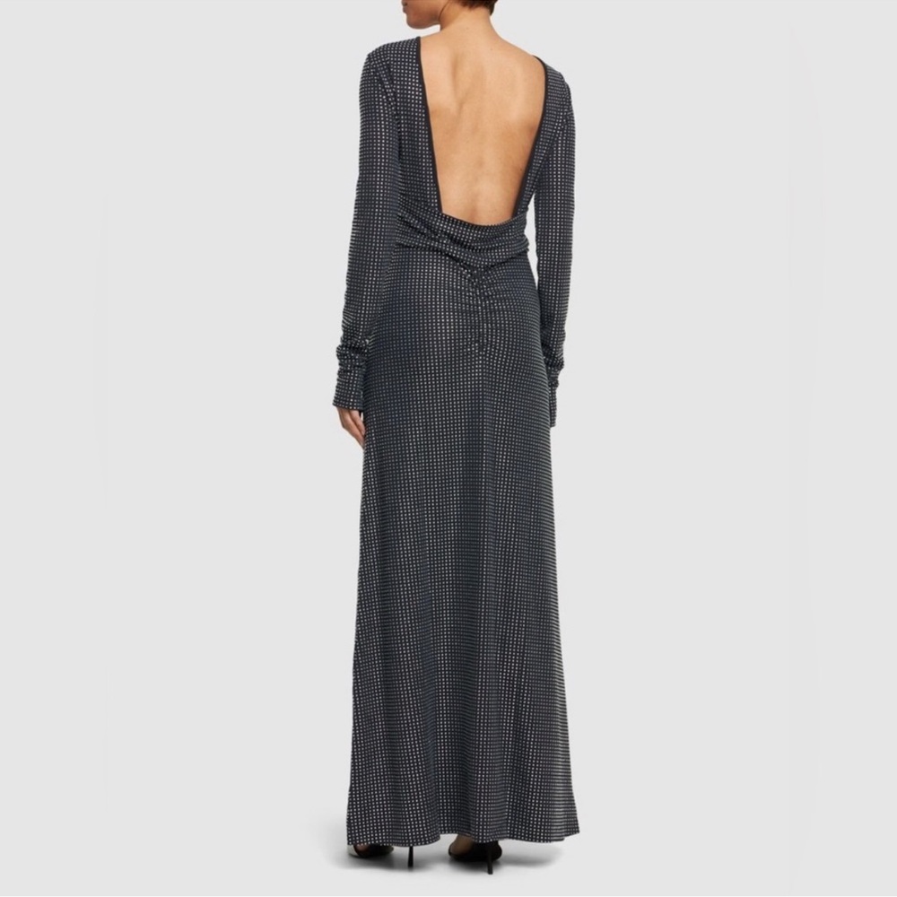 NWOT WEWOREWHAT Embellished Open Back Long Dress Size 2